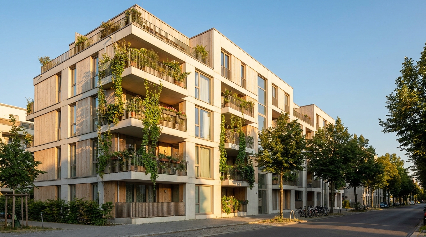 Un immeuble HLM contemporain financé via le Fonds d'Épargne de la Caisse des Dépôts