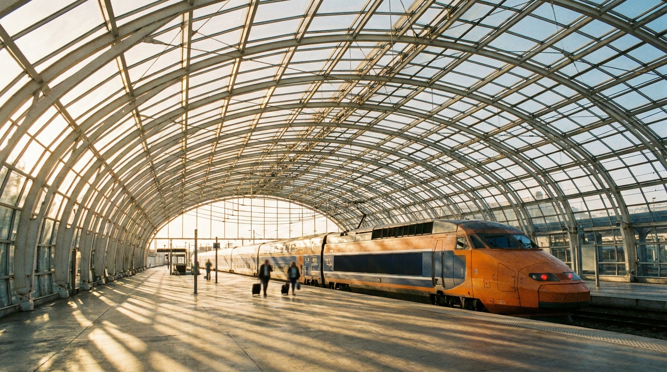 Une gare TGV moderne en Provence